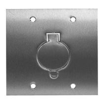 Placa Piso Inox 4x4 Redonda Nova Stamplac