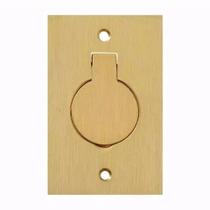 Placa Piso Latão 4x2 1 Tomada - Stamplac