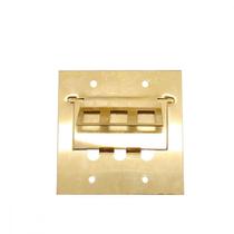 Placa Piso Latao 4X4 Tampa Basculante Para 3Rj1.1/45 Pl44Rj Placa Piso Latao 4X4 Tampa Basculante Para 3Rj1.1/45 Pl44Rj
