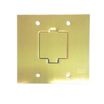 Placa Piso Latao 4X4''Tomada Fone''Com 1 Tampa Unha Pp21/00 Placa Piso Latao 4X4''Tomada Fone''Com 1 Tampa Unha Pp21/00