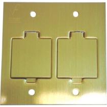 Placa Piso Latao 4X4''Tomada Fone''Com 2 Tampa Unha Pl442Tb Placa Piso Latao 4X4''Tomada Fone''Com 2 Tampa Unha Pl442Tb
