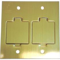 Placa Piso Latao 4X4''Tomada Fone''Com 2 Tampa Unha Pl442Tb Placa Piso Latao 4X4''Tomada Fone''Com 2 Tampa Unha Pl442Tb