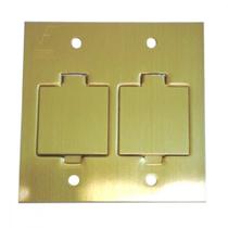 Placa Piso Latao 4X4''Tomada Fone''Com 2 Tampa Unha Pl442Tb Placa Piso Latao 4X4''Tomada Fone''Com 2 Tampa Unha Pl442Tb