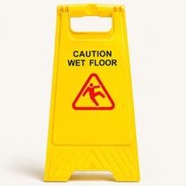 Placa Piso Molhado Caution Wet Floor Dobrável Dupla Face Segurança Profissional Placa Piso Molhado Caution Wet Floor Dobrável Dupla Face Segurança Profissional
