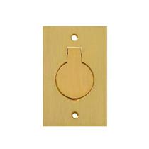 placa piso unha 4x2 latão escovado para uma tomada universal stamplac