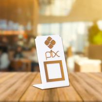 Placa Pix Para Pagamento QR Code- Branco