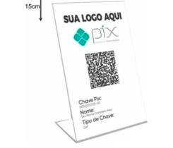 Placa Pix Personalizada Com o Seu QR CODE Acrílica