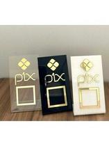 Placa Pix QR Code Display Acrílico Para Loja Salão Restaurante Balcão - Branco