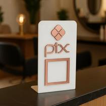 Placa Pix QR Code Display Para Pagamentos Acrílico 3mm branco Placa Pix QR Code Display Para Pagamentos Acrílico 3mm branco