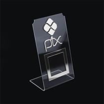 Placa Pix QR Code Display Para Pagamentos Acrílico Transparente Loja Comércio Placa Pix QR Code Display Para Pagamentos Acrílico Transparente Loja Comércio