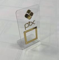 Placa Pix Qr Display em Acrílico transparente - VÁRIAS CORES