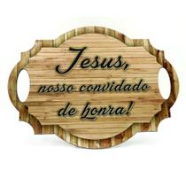 Placa Plaquinha Casamento Pajem Jesus Nosso Convidado Honra