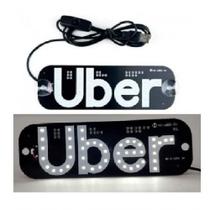 Placa Plaquinha Uber Para Carro Led Letreiro Motorista De Aplicativo