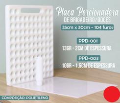 Placa Porcionadora De Doces Beijinho- 104 Furos 13g - 35cmx30cmx2cm