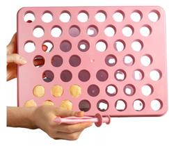 Placa Porcionadora Doces E Brigadeiros 18g 50 Furos Bluestar Rosa Bebê