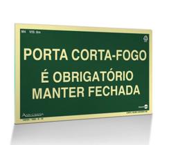 Placa Porta Corta-Fogo É Obrigatório Manter Fechada