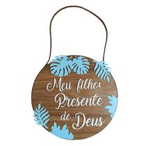Placa Porta Maternidade decorativa Filho Menino Presente de Deus