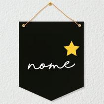 Placa Porta Maternidade personalizada nome e estrela