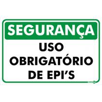 Placa PR1025 Segurança Uso Obrigatório de EPIs 0,80mm 20x30 Placa PR1025 Segurança Uso Obrigatório de EPIs 0,80mm 20x30