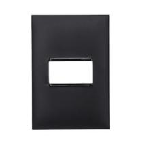 Placa Preta 4X2 1 Posto Plus + 618501PT Legrand