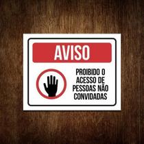 Placa Proibido Acesso De Pessoas Não Autorizadas Placa Proibido Acesso De Pessoas Não Autorizadas