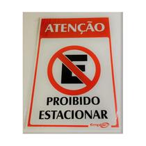 Placa - proibido estacionar / em ps 30 x 20cm emplac br