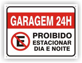 Placa Proibido Estacionar - Fama Adesivos