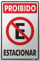 Placa Proibido Estacionar Garagem 20 x 30