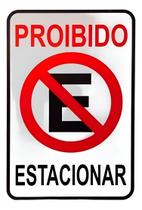 Placa Proibido Estacionar Poliestireno 20x30 Segurança Casa