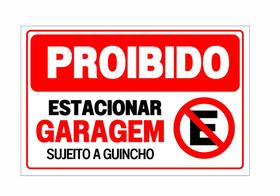 Placa PROIBIDO ESTACIONAR tam. 30x20cm Placa PROIBIDO ESTACIONAR tam. 30x20cm