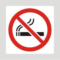 Placa Proibido Fumar 20 Cm X 20 Cm em PVC