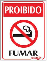 Placa - proibido fumar / em ps e.p.i. 20 x 15cm emplac br