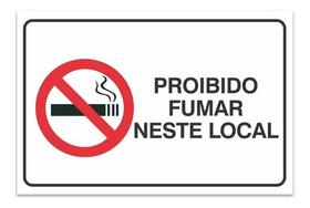 Placa Proibido Fumar Não Fume Diversos Modelos - Afonso Sinalizações