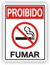 Placa Proibido Fumar Sinalização 20x30cm