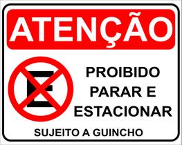 Placa Proibido Parar E Estacionar 50x40cm Placa Proibido Parar E Estacionar 50x40cm