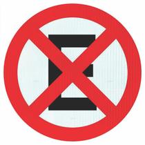 Placa Proibido Parar E Estacionar R-6c Refletivo prismáico