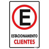 Placa PS-02 Estacionamento Clientes 0,80mm 20x30