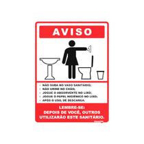 Placa PS-102 Higiene Banheiro Feminino 0,80mm 15x20