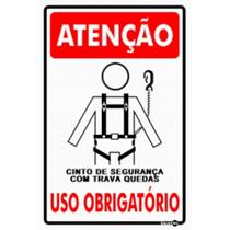 Placa PS-239 Atenção (Cinto de Segurança) Uso Obrigatório 0,80mm 20x30