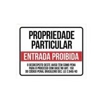 Placa Ps 2Mm Propriedade Particular Entrada Proibida 36X46