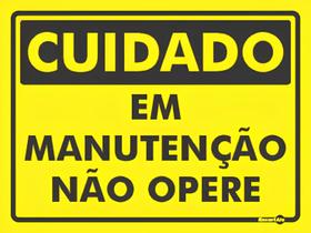 Placa PS-362 Cuidado em Manutenção Não Opere 0,80mm 15x20