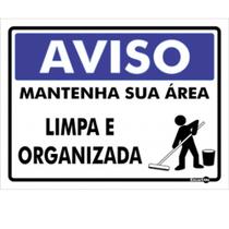 Placa Ps-502 Aviso Mantenha Sua Área Limpa E - Encartale