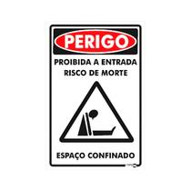 Placa PS-657 Perigo Espaço Confinado 0,80mm 20x30