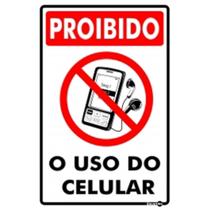 Placa ps-806 proibido o uso do celular 0,80mm 20x30