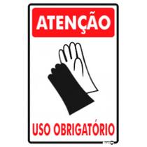 Placa PS-85 Atenção (Luvas) Uso Obrigatório 0,80mm 20x30 Placa PS-85 Atenção (Luvas) Uso Obrigatório 0,80mm 20x30