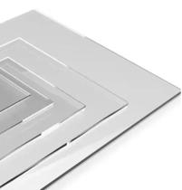 Placa PS cristal transparente 10x10CM 2MM - 5 Unidades