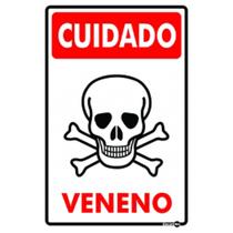 Placa PS86 Cuidado Veneno 0,80mm 20x30