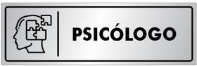 Placa PSICÓLOGO - Sinalização - Portas / Paredes - em Alumínio de 25x8cm Placa PSICÓLOGO - Sinalização - Portas / Paredes - em Alumínio de 25x8cm