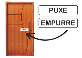 Placa Puxe empurre Porta