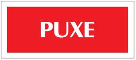Placa - puxe - vermelha / em ps 20 x 7cm emplac br